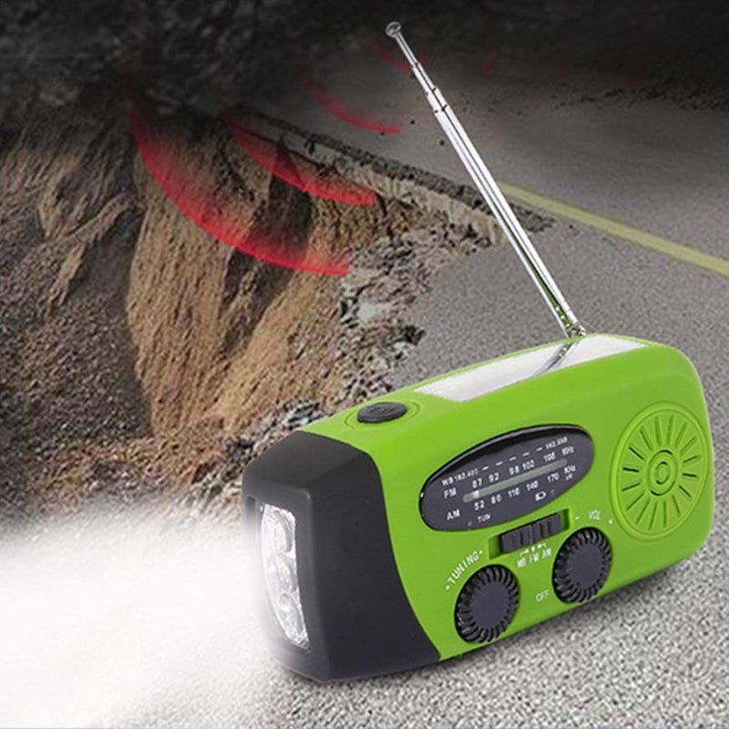 ويوبلز راديو يعمل بالطاقة الشمسية، بطارية 1200 مللي أمبير، راديو طوارئ NOAA للأحوال الجوية، مصباح يدوي، بنك طاقة محمول، راديو AM/FM، ومصباح LED للطوارئ الخارجية - Image 2